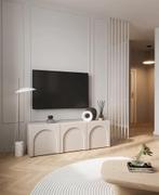 TV meubel Archie 150cm/ Greige (NADUVI), 100 tot 150 cm, Ophalen of Verzenden, Zo goed als nieuw, Minder dan 100 cm