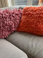 HKliving Fluffy Sierkussen - 50 x 50 cm - sienna, Ophalen, Gebruikt, Oranje, Vierkant