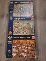 3 mooie puzzels van Jan van Haasteren. 1000stukjes  compleet, Ophalen of Verzenden, 500 t/m 1500 stukjes, Zo goed als nieuw