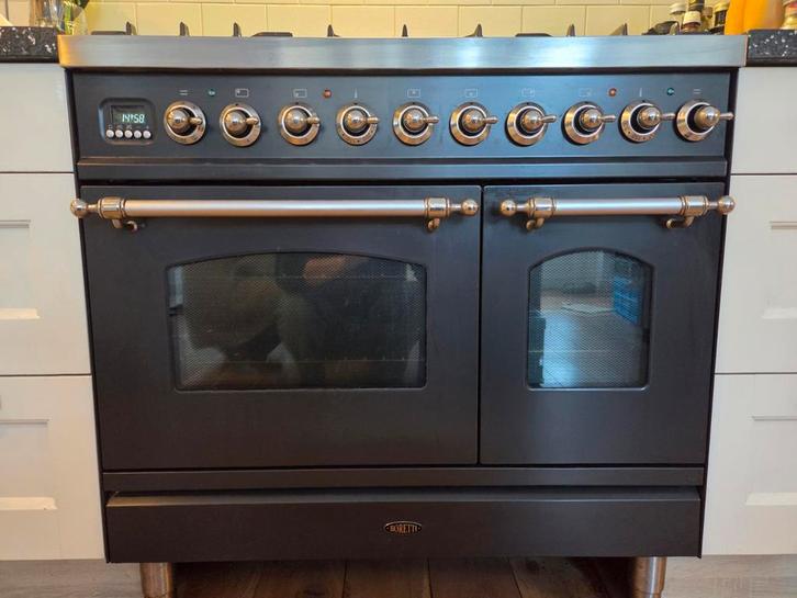 Boretti Fornuis - Gas - 5+ Kookzones - gebruikt. Werkt goed., Witgoed en Apparatuur, Fornuizen, Gebruikt, Vrijstaand, Gas, 5 kookzones of meer