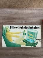 DELUXOL OIL oud blikken bord ., Verzamelen, Merken en Reclamevoorwerpen, Ophalen of Verzenden, Gebruikt, Reclamebord