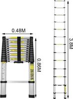 Telescoopladder | 3.8 meter | NIEUW uit voorraad leverbaar!