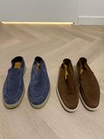 Massimo Dutti Suède Instappers - Blauw & Bruin, Kleding | Heren, Schoenen, Ophalen of Verzenden, Gedragen, Overige kleuren, Loafers