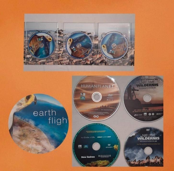 7 dvd's Natuur: human planet BBC earth flight €5, Cd's en Dvd's, Dvd's | Documentaire en Educatief, Zo goed als nieuw, Natuur