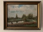 Schilderij C.A. Streefkerk: Bussum, Bilderdijkplantsoen, Minder dan 50 cm, Gebruikt, Oorspronkelijke maker, Ophalen of Verzenden