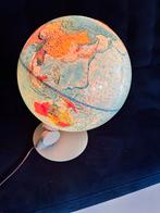 Vintage Verlichte Globe Lamp, Ophalen, Gebruikt