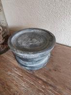 Kandelaar/ voeten windlicht,  sober, stoer,  landelijk., Ophalen, Overige materialen, Zo goed als nieuw, Grijs