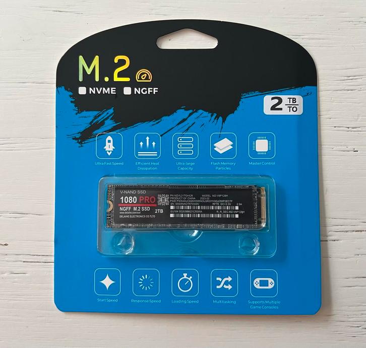 2TB NVMe M.2 PCIe SSD - Snelle opslag!, Computers en Software, Harde schijven, Nieuw, Desktop, Intern, SSD, Overige aansluitingen