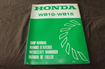 Honda WB10 WB15 1984 waterpomp werkplaatsboek manual beschikbaar voor biedingen