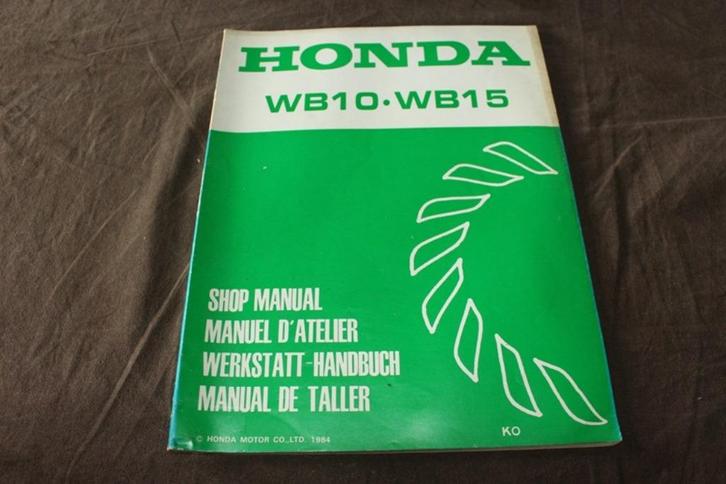 Honda WB10 WB15 1984 waterpomp werkplaatsboek manual, Motoren, Handleidingen en Instructieboekjes, Honda, Ophalen of Verzenden