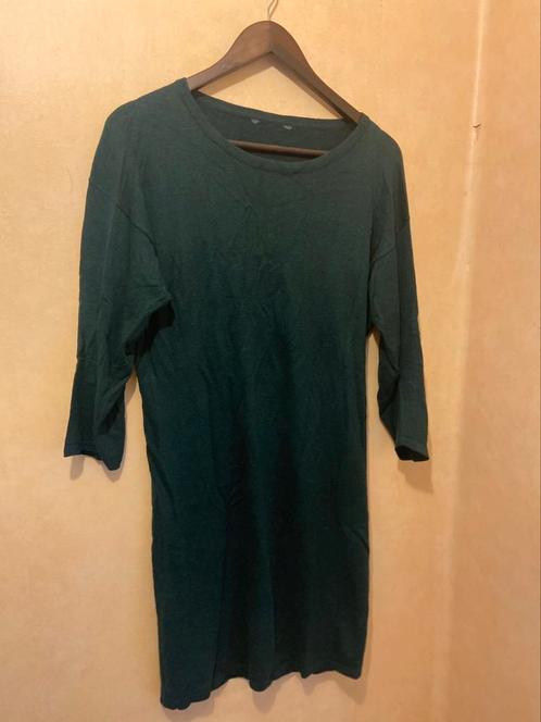 Donkergroen wollen jurkje maat 40/42, Kleding | Dames, Jurken, Maat 38/40 (M), Groen, Ophalen of Verzenden