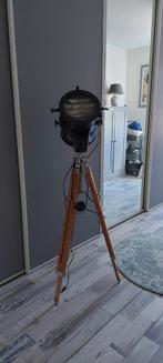 Industriële vloerlamp, verstelbare hoogte, Ophalen, Zo goed als nieuw, Hout, 150 tot 200 cm