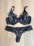 Hunkemöller setje - BH 85E - String L, Hunkemöller, Ophalen of Verzenden, Zwart, Setje