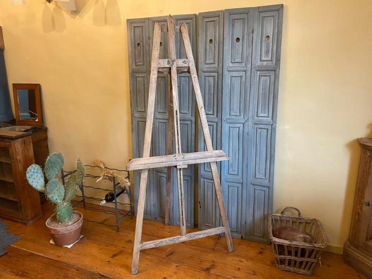 Sfeervolle Vruchtenhouten Schildersezel Toonezel Frans, Antiek en Kunst, Antiek | Woonaccessoires, Ophalen