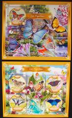 - 680 - 2 Kleurrijke Vlinders Blokken., Verzenden, Gestempeld, Dier of Natuur