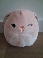 Knuffel squishmallow Satine konijn roze glitter oren L913, Ophalen of Verzenden, Zo goed als nieuw, Konijn