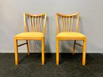 2 x vintage stoel jaren 50/60 retro wooden chairs midcentury, Huis en Inrichting, Stoelen, Ophalen, Midcentury dutch design retro chairs pastoe