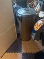 Metalen Prullenbak met Deksel, Huis en Inrichting, Woonaccessoires | Prullenbakken, Gebruikt, 50 tot 75 cm, Ophalen of Verzenden