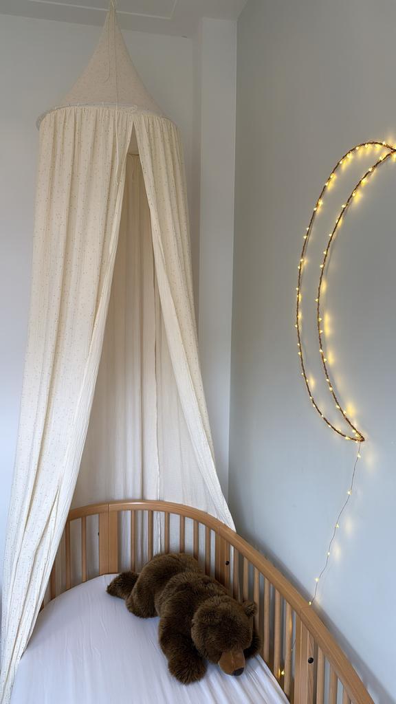 Wigiwama Klamboe Beige met Gouden Stipjes, Kinderen en Baby's, Kinderkamer | Inrichting en Decoratie, Gebruikt, Klamboe, Ophalen