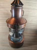 Authentieke koperen scheepslamp. De lamp is gemaakt van kope, Antiek en Kunst, Ophalen of Verzenden