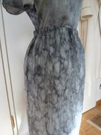 Meier Seide zuiver zijden rok mt. 42, handpainted, duifgrijs, Verzenden, Zo goed als nieuw, Grijs, Onder de knie