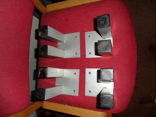 Tafelpoten - Zittingpoten - Bankpoten - 4 x identiek!, Huis en Inrichting, Tafelonderdelen, Zo goed als nieuw, Tafelpoot, Minder dan 50 cm