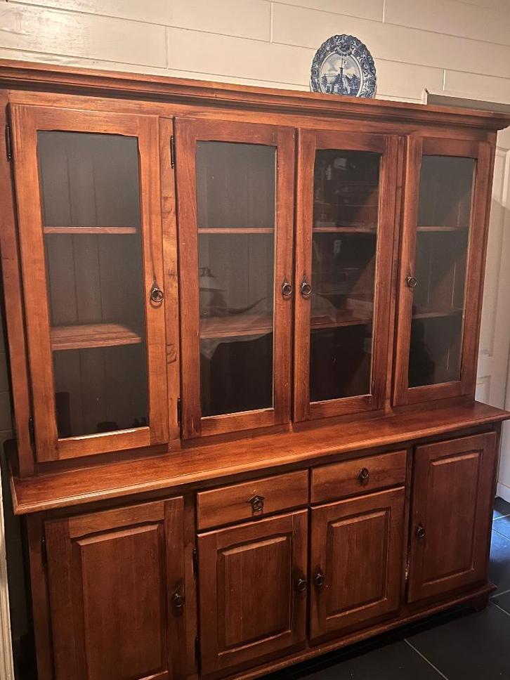 Massief houten buffetkast, Huis en Inrichting, Kasten | Buffetkasten, Gebruikt, 150 tot 200 cm, 150 tot 200 cm, 50 tot 75 cm, Met lade(s)