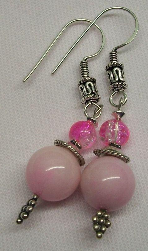 oorbellen Kiruna (zilver), Sieraden, Tassen en Uiterlijk, Oorbellen, Nieuw, Hangers, Zilver, Roze, Verzenden