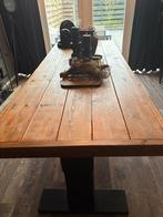 Houten robuste zware eettafel, Huis en Inrichting, Tafels | Eettafels, Gebruikt, 100 tot 150 cm, Eikenhout, Ophalen of Verzenden
