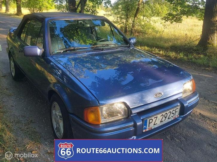 Ford Escort Cabriolet | 1988 | Route 66 Auctions, Auto's, Oldtimers, Bedrijf, Te koop, Ford, Benzine, Overige carrosserieën, Handgeschakeld