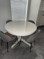 IKEA eettafel  Wit Rond Uitschuifbaar, Huis en Inrichting, Tafels | Eettafels, Ophalen, Kunststof, Gebruikt, Rond