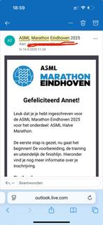 Startbewijs halve marathon Eindhoven, Tickets en Kaartjes, Eén persoon