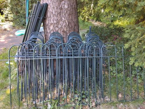 Groen tuinhek met boogjes, Tuin en Terras, Tuinhekken en Hekwerk, Gebruikt, IJzer, Ophalen