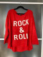 Soft Red Pullover Lacomy with White Rock&Roll Puffy Letters, Kleding | Dames, Truien en Vesten, Lacomy, Verzenden, Zo goed als nieuw