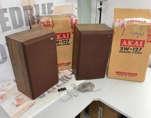 1965 set Akai SW-127 Single 2 Way Speaker Speakers vintage, Audio, Tv en Foto, Luidsprekers, Nieuw, Overige merken, Ophalen of Verzenden