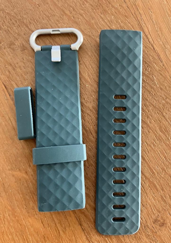 Bandje grijs/groen Fitbit charge 3 en 4, Sieraden, Tassen en Uiterlijk, Sporthorloges, Nieuw, Android, Groen, Ophalen of Verzenden