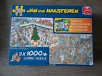 Jan van Haasteren Puzzel 2x1000 Kerstkoopjes/Black Friday., Ophalen of Verzenden, 500 t/m 1500 stukjes, Zo goed als nieuw, Legpuzzel