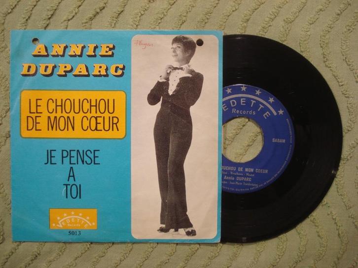 Annie Duparc 7" Vinyl Single: ‘Le chouchou de mon coeur’ (B), Cd's en Dvd's, Vinyl Singles, Single, Pop, 7 inch, Ophalen of Verzenden