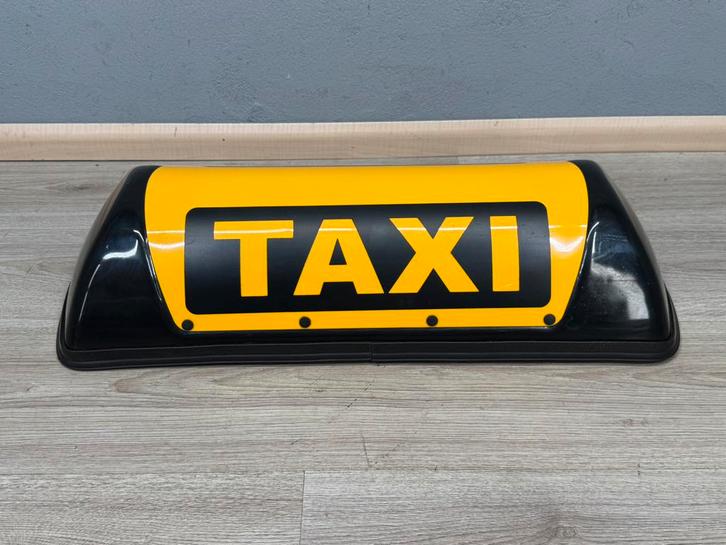 Taxi dakbord / daklamp – Geel/Zwart – Inclusief magneetvoet, Auto diversen, Auto-accessoires, Gebruikt, Ophalen of Verzenden