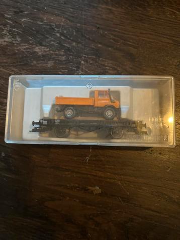 Fleischmann Unimog op Wagon - Zeldzaam! beschikbaar voor biedingen