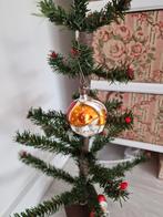 Oude Kerstbal Glas Paddestoelentjes/Kerstboom, Ophalen of Verzenden, Zo goed als nieuw