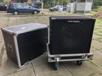Hartke Transporter 15 inch bass cab met flightcase, Muziek en Instrumenten, Ophalen, Gebruikt, Basgitaar, 100 watt of meer