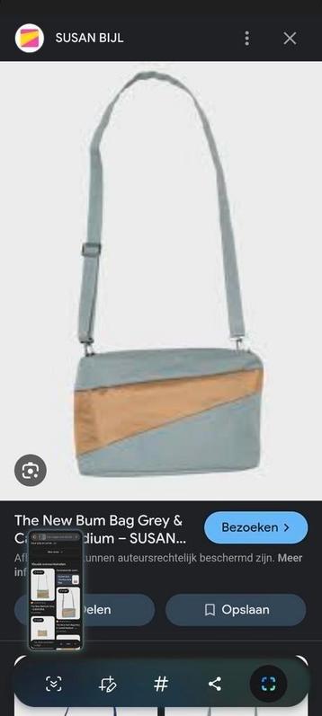 Susan Bijl the new pouch camel blue met strap beschikbaar voor biedingen