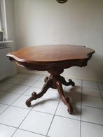 Prachtige klassieke eettafel met ingelegd wortelnoten fineer, Antiek en Kunst, Ophalen