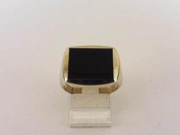 Gouden herenring met onix                                G18 beschikbaar voor biedingen