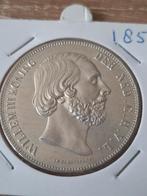 2 1/2 Gulden (Rijksdaalder) 1854 in zeer mooie kwaliteit., Koning Willem III, Zilver, Ophalen of Verzenden, Losse munt
