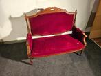 Leuk antiek bankje met sierlijke krullen, Antiek en Kunst, Antiek | Meubels | Stoelen en Banken, Ophalen