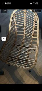 Rotan eetkamerstoelen - 4 stuks, Huis en Inrichting, Stoelen, Gebruikt, Bruin, Riet of Rotan, Ophalen of Verzenden