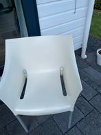 2x Witte Dr. No Starck Tuinstoelen, Huis en Inrichting, Stoelen, Ophalen, Kunststof, Gebruikt, Twee