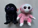 Twee Ty Beanie Boo glitteroog aapjes: 24 cm, Ophalen of Verzenden, Zo goed als nieuw, Overige typen